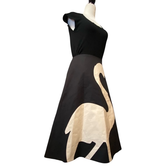 Kate Spade Cotton retro style a-line midi flamingo skirt. Sz 2 - Picture 7 of 16